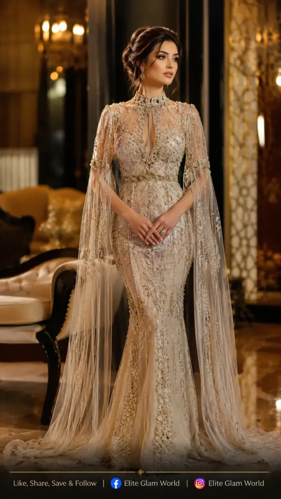 Luxury fashion, couture gown, red carpet fashion, haute couture dress, glamorous evening gown, (1)
