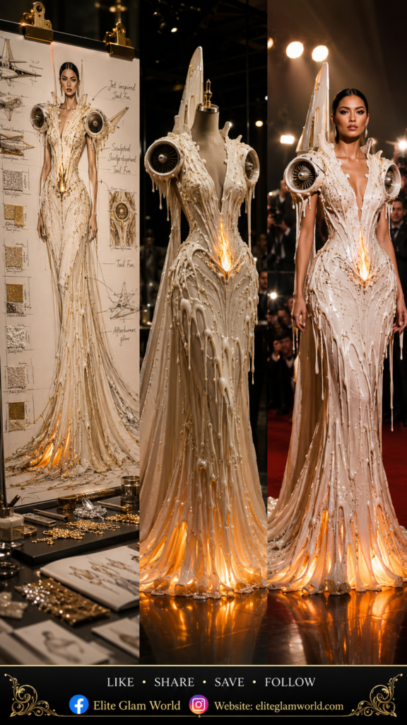 Luxury fashion, couture gown, red carpet fashion, haute couture dress, glamorous evening gown, (101)