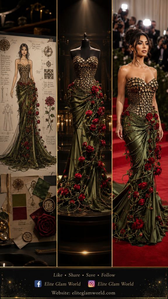 Luxury fashion, couture gown, red carpet fashion, haute couture dress, glamorous evening gown, (103)