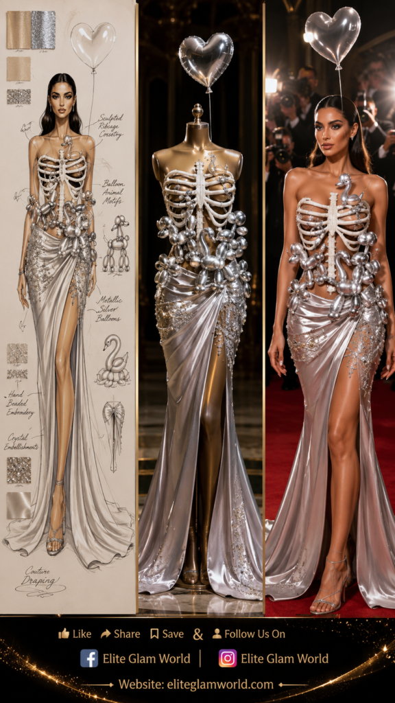Luxury fashion, couture gown, red carpet fashion, haute couture dress, glamorous evening gown, (106)