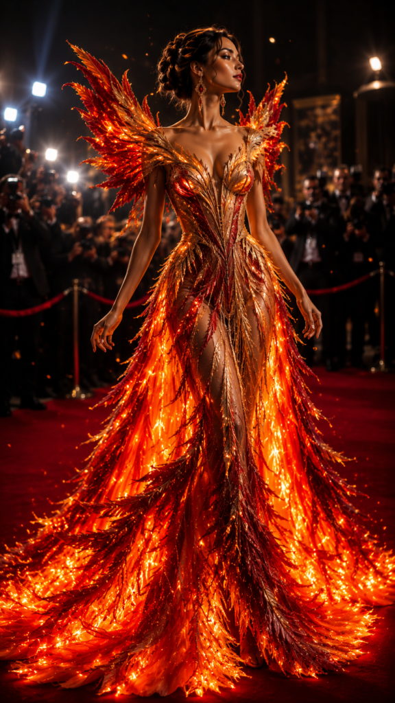 Luxury fashion, couture gown, red carpet fashion, haute couture dress, glamorous evening gown, (26)