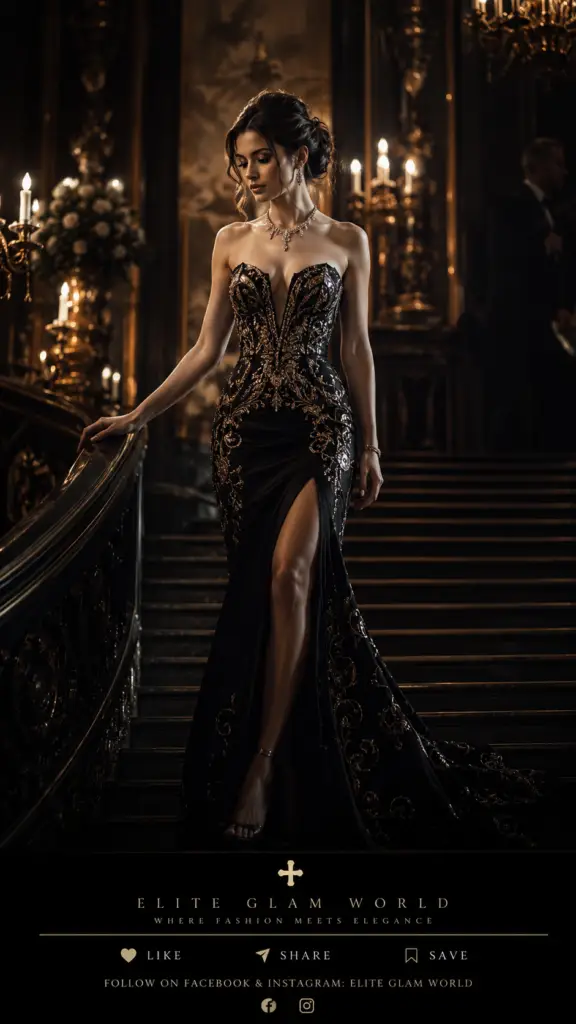 Luxury fashion, couture gown, red carpet fashion, haute couture dress, glamorous evening gown, (4)
