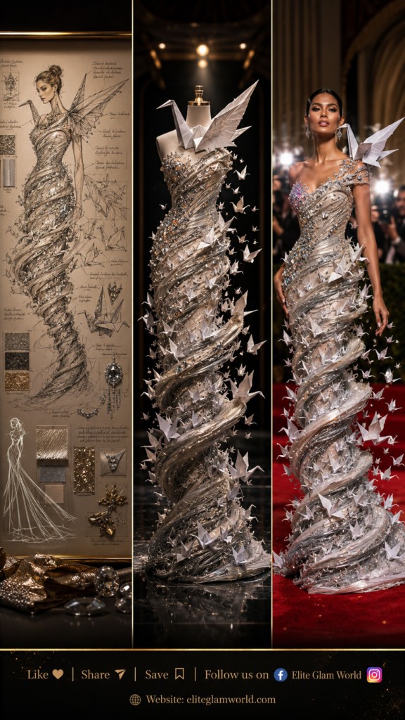Luxury fashion, couture gown, red carpet fashion, haute couture dress, glamorous evening gown, (48)