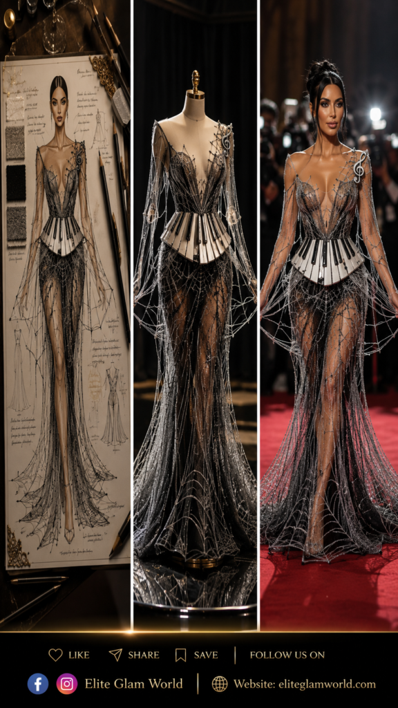 Luxury fashion, couture gown, red carpet fashion, haute couture dress, glamorous evening gown, (49)