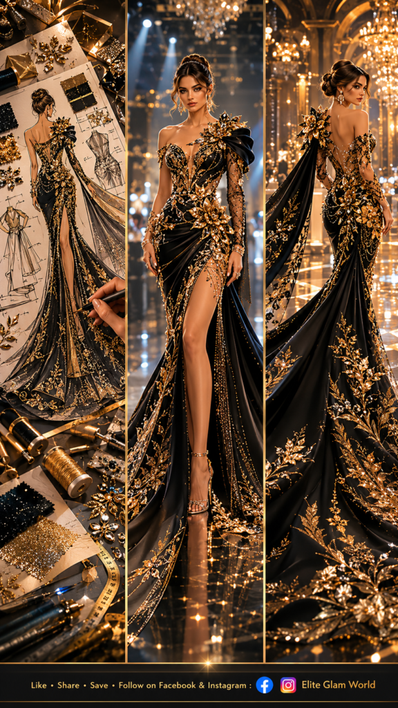 Luxury fashion, couture gown, red carpet fashion, haute couture dress, glamorous evening gown, (51)