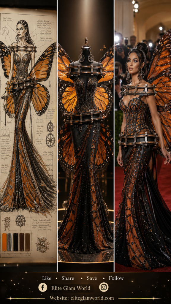 Luxury fashion, couture gown, red carpet fashion, haute couture dress, glamorous evening gown, (81)