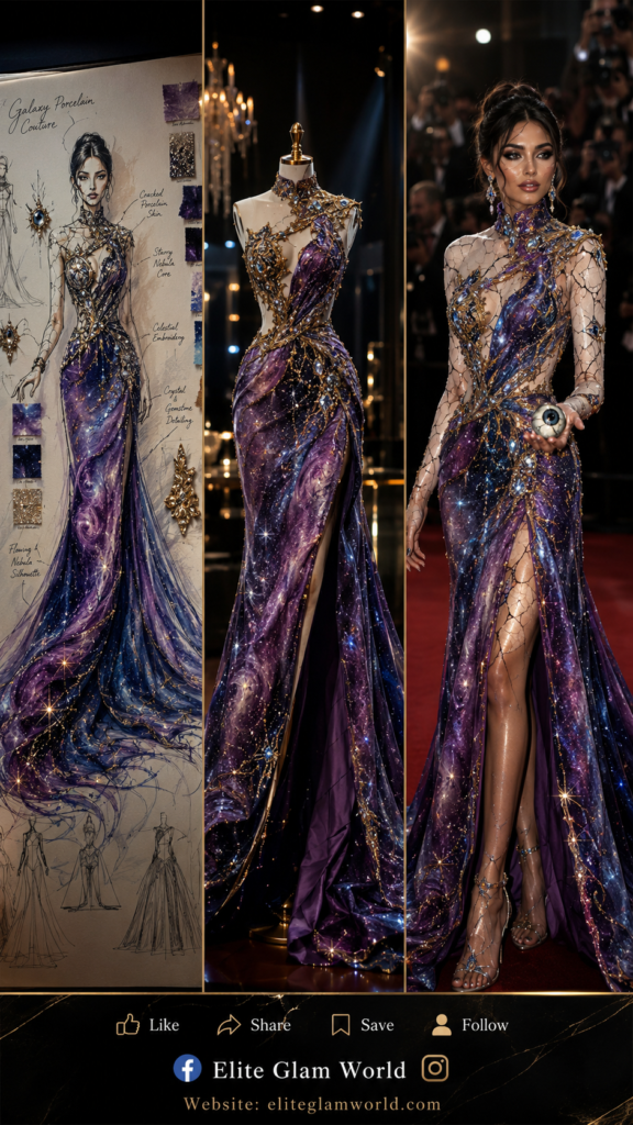 Luxury fashion, couture gown, red carpet fashion, haute couture dress, glamorous evening gown, (91)