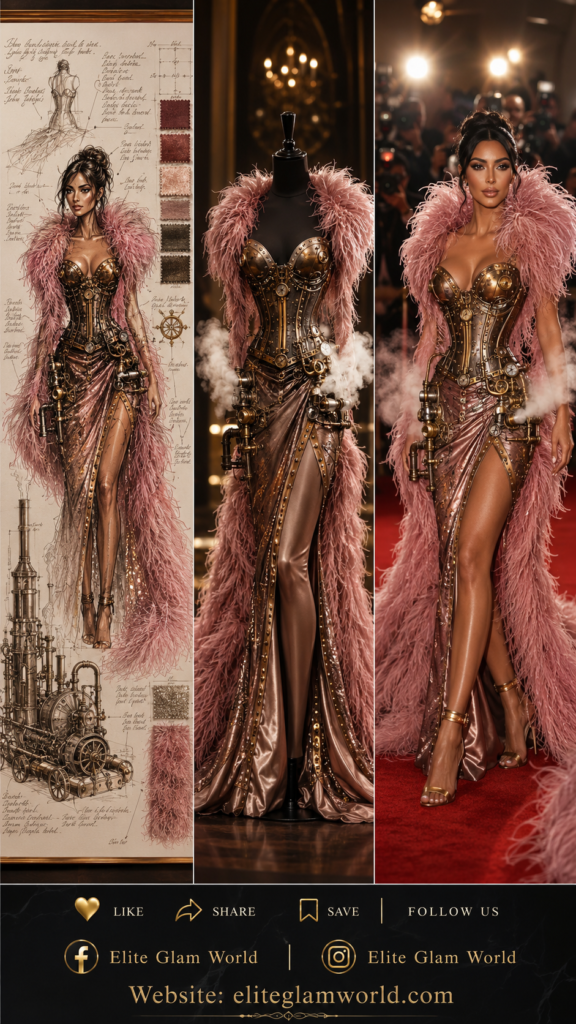 Luxury fashion, couture gown, red carpet fashion, haute couture dress, glamorous evening gown, (94)